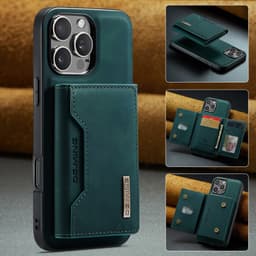 iPhone 13 Pro Max - Custodia posteriore DC.MING, look in pelle, slot per carte e chiusura magnetica, custodia protettiva, verde – Bild 8