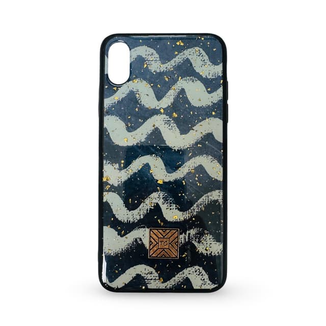 iPhone Xs Max - TC Case wave design green-blue
