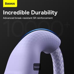 Baseus Flash Series Ⅱ One-for-three Fast Charging Cable USB to M+L+C 100W 1.5m Violet (CASS030005) – Bild 7