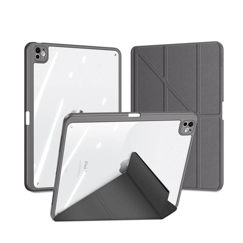 iPad 7/8/9 10.2 Dux Ducis Magi Series, aufstellbares Flip-Etui, grau – 2