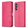 Samsung Galaxy S26 - LC.IMEEKE Wallet case with 3 card slots & magnetic closure, Pink