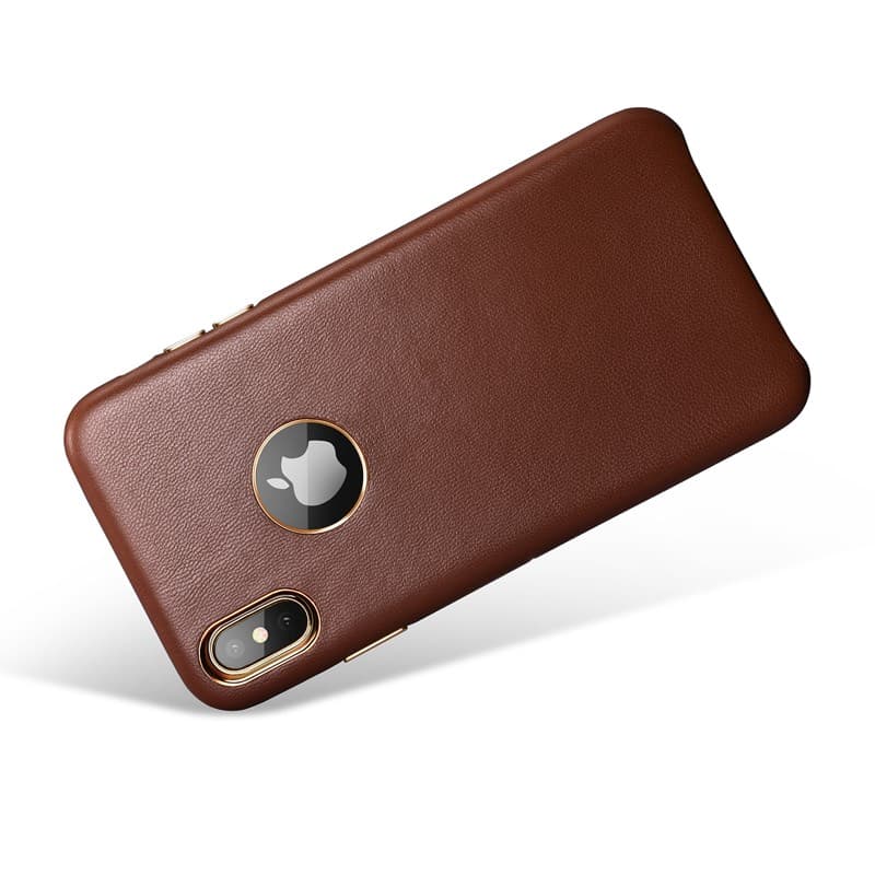 iPhone XS Max - Xoomz di lusso in vera pelle XIXS03-BN, marrone scuro – 2
