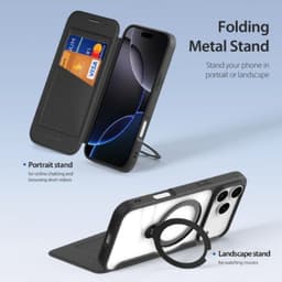 Apple iPhone 17 Pro - Dux Ducis Skin Pro Series nero MagStand – Bild 6