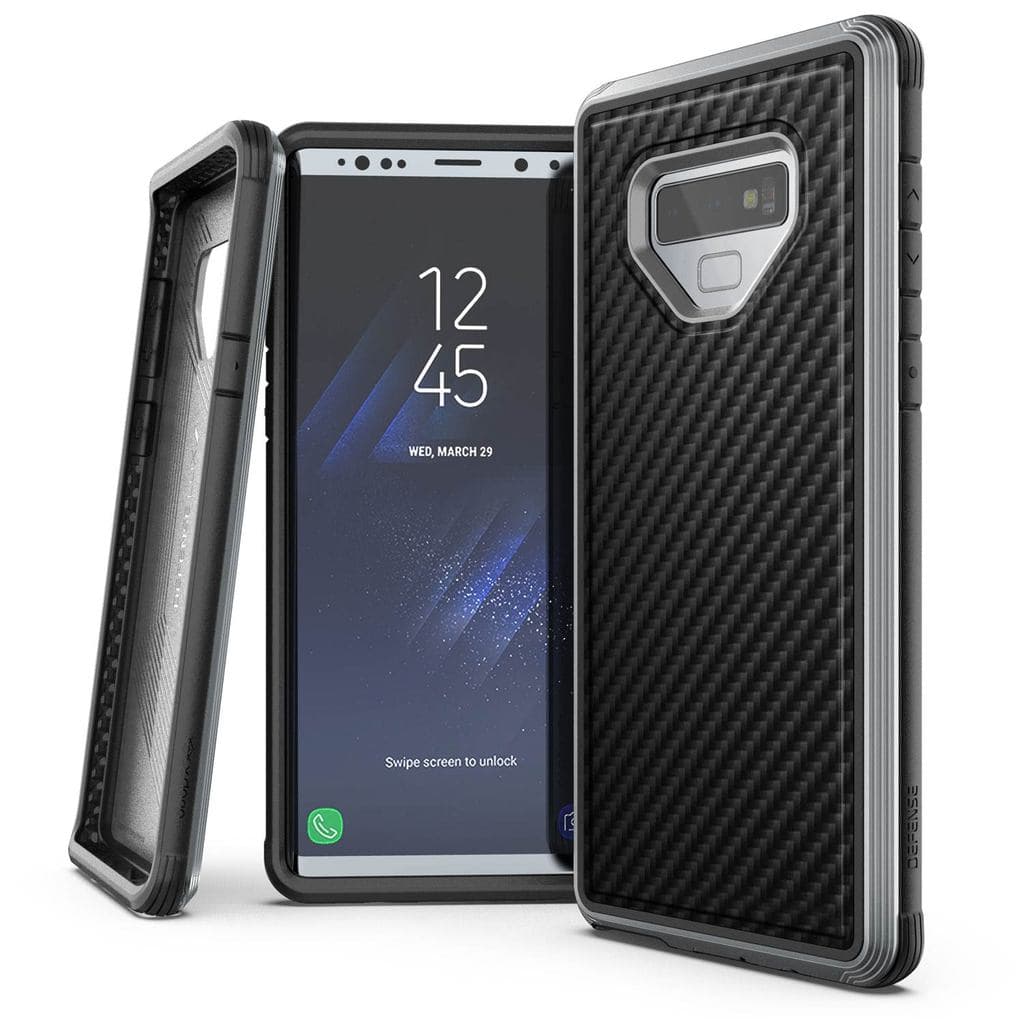Samsung Galaxy Note 9 Case Raptic/X-Doria Defense Lux Carbon, Schwarz