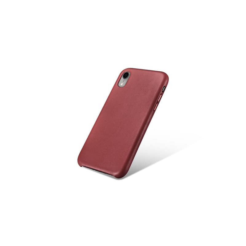 iPhone XR – Original iCarer Lederhülle, Rückseite aus Echtleder, Rot – 2