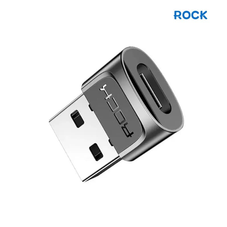 Rock - RCB0610 Adapter USB Typ-C auf USB-A, Grau