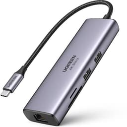 Ugreen - Hub USB-C 7-in-1 con HDMI, LAN e PD (CM512 / 60515), grigio/nero – Bild 1