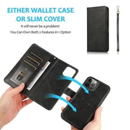 Samsung Galaxy S24 - Custodia magnetica 2in1 con slot per carte e cinturino da polso, marrone – Bild 4