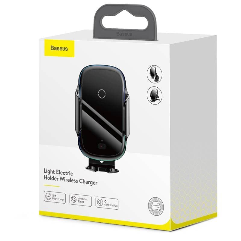 Baseus - Light Electric - Caricatore senza fili con supporto, 15W, nero (WXHW03-01) – 3