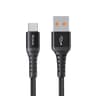 McDodo - USB-A to USB-C, Quick Charge, 0.2m. Schwarz