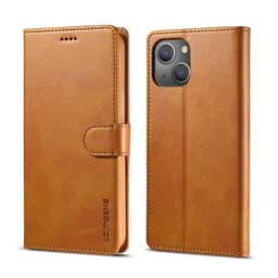 iPhone 11 Pro - LC.IMEEKE Custodia a portafoglio con 3 scomparti per carte e chiusura magnetica, marrone chiaro/arancione – Bild 1