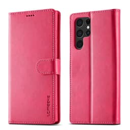 Samsung Galaxy S26 Ultra - LC.IMEEKE Etui portefeuille avec 3 emplacements pour cartes & fermeture magnétique, rose – Bild 1