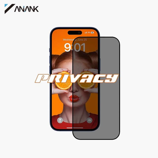 ANANK 2.5D Privacy (Korean LG Privacy Glue) armored glass for iPhone 17 Pro Max - 5x reinforced