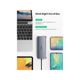Ugreen – USB-C Hub 10-in-1 mit Audio, HDMI, VGA, LAN, SD/TF & PD (CM179 / 80133), grau/schwarz – Bild 6