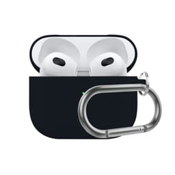 Étui en silicone pour AirPods 3ème génération - Protection robuste avec mousqueton, noir – Bild 1