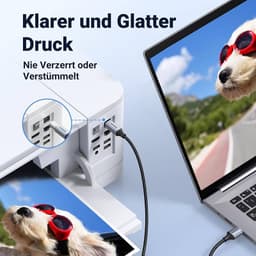 Ugreen – USB-A auf USB-B 2.0 Druckerkabel – Alugehäuse 3 m (US369 / 80804), schwarz/grau – Bild 6