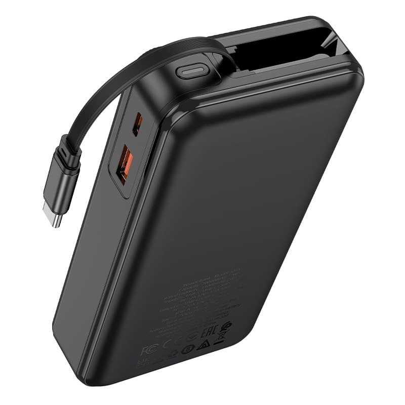 Hoco Q41 Powerbank 20000mAh con cavo telescopico (1xUSB-C) e display, 22,5W+PD20W, nero – 2