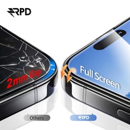 iPhone 12 / 12 Pro - RPD SilkTouch Premium - Edge-to-Edge Tempered Glas / Panzerglas, transparent – Bild 6