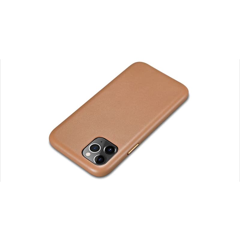 iPhone 11 Pro Max - iCarer genuine leather back case light brown (RIX1120) – 3
