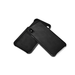 iPhone X/XS iCarer Echtleder Rückseite schwarz (RIX23) – Bild 5