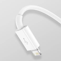 Baseus - Superior Serie - Schnellladekabel USB auf M+L+C, 3.5A 1.5m, Weiss (CAMLTYS-02) – Bild 2