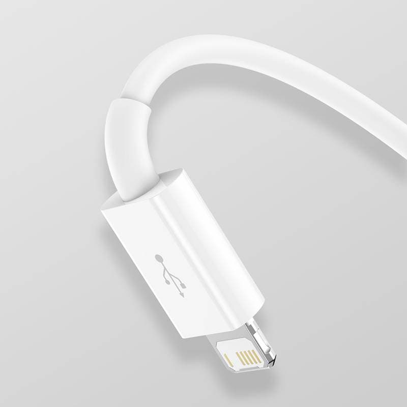 Baseus - Superior Serie - Schnellladekabel USB auf M+L+C, 3.5A 1.5m, Weiss (CAMLTYS-02) – 2