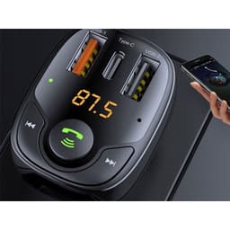 Rock - B301FM Bluetooth car charger with FM transmitter, black – Bild 4