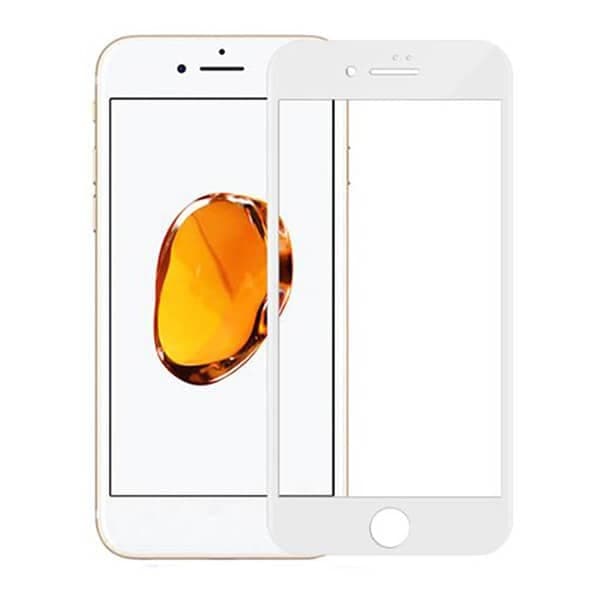 iPhone 7 / 8 - Tempered Glass / Panzerglas - 3D weiss