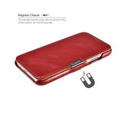 iCarer - iPhone Xs Max - Flipcase genuine leather Vintage-Series Side-Open, red (RI904-RD) – Bild 2