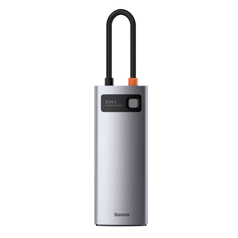 Baseus - Metal Gleam Series - 5-in-1 Multifunction Type-C HUB Docking Station, Gray (CAHUB-CX0G) – 2