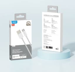 ROCK Z20 USB-A zu USB-C Kabel 100 cm – 6A Schnelllade- & Datenkabel, gewoben, weiss – Bild 2
