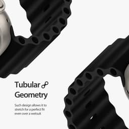 Apple Watch - DUX OceanWave Version Strap - 42mm/44mm/45mm/46mm(10.Gen)/49mm, Black – Bild 5