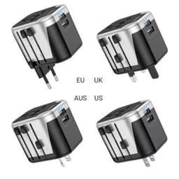 HOCO AC5 Travel Companion - Adattatore da viaggio universale con 2× USB e 1× presa, nero/grigio – Bild 4