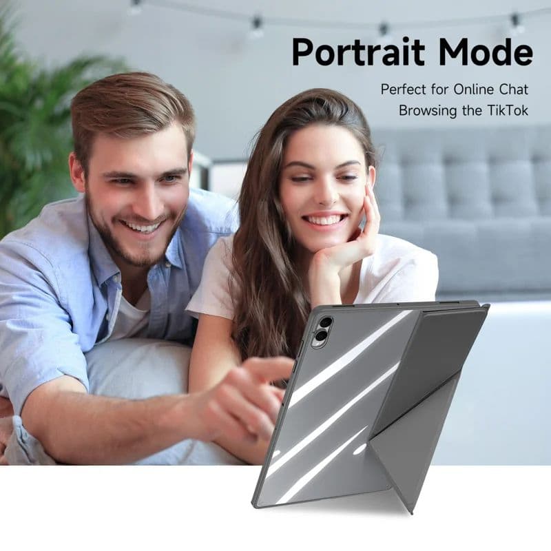 Samsung Galaxy Tab S11 Ultra - Dux Ducis Domo Series, Étui à clapet relevable, Gris – 4