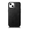 iPhone 14 - iCarer Oil Wax genuine leather case black (WMI14220717-BK)