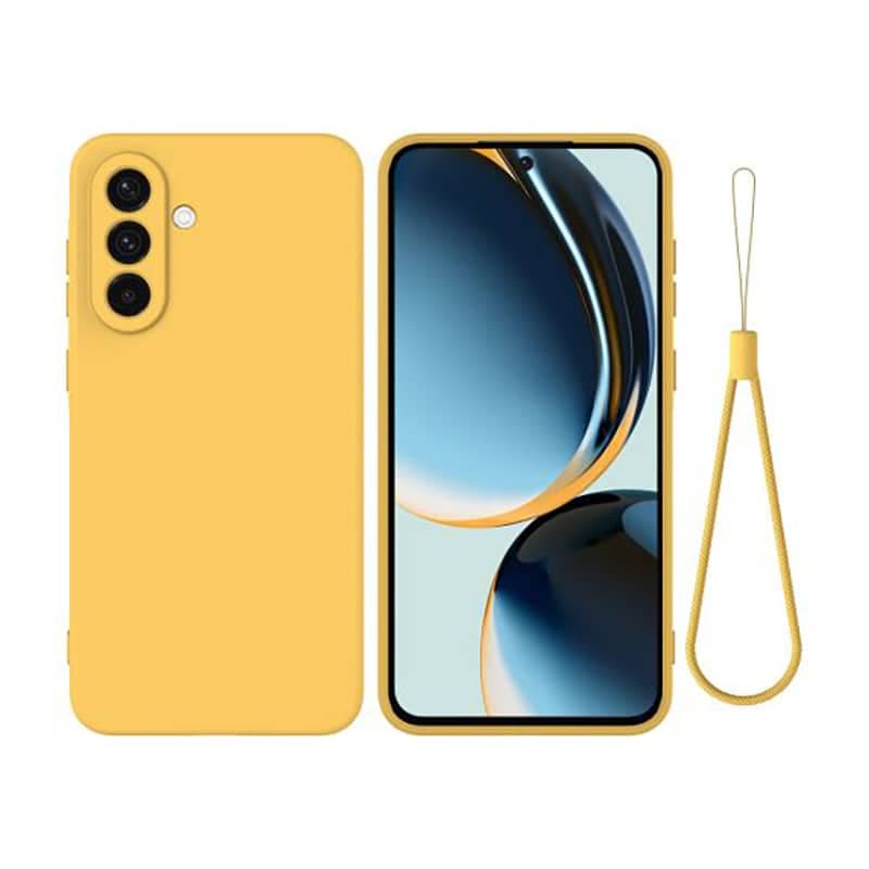 Samsung Galaxy S24 FE - Housse de protection en silicone, jaune