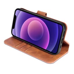 iPhone 13 Mini - DG.MING Vintage Flip Case, 3 card slots, magnetic closure, camel brown – Bild 8