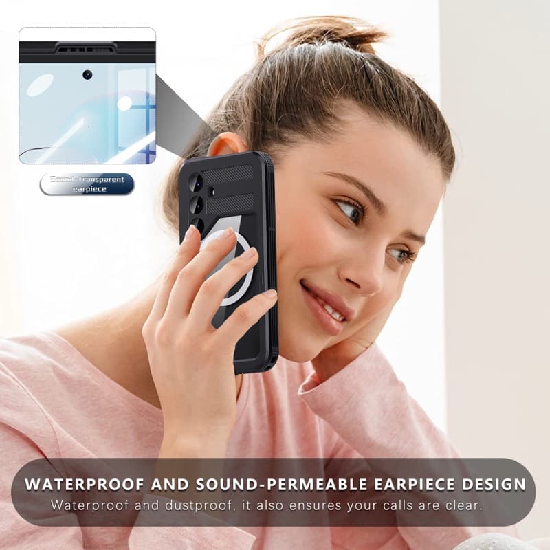 Samsung Galaxy S25 - Redpepper IP68 Mars Series Waterproof Outdoor Case with MagSafe, black – 4