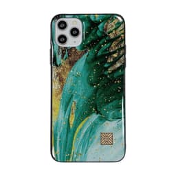 iPhone 14 Pro Max - Premium Hülle Emerald Flow mit edlem Grün-Gold-Design, TC Case D75 – Bild 1