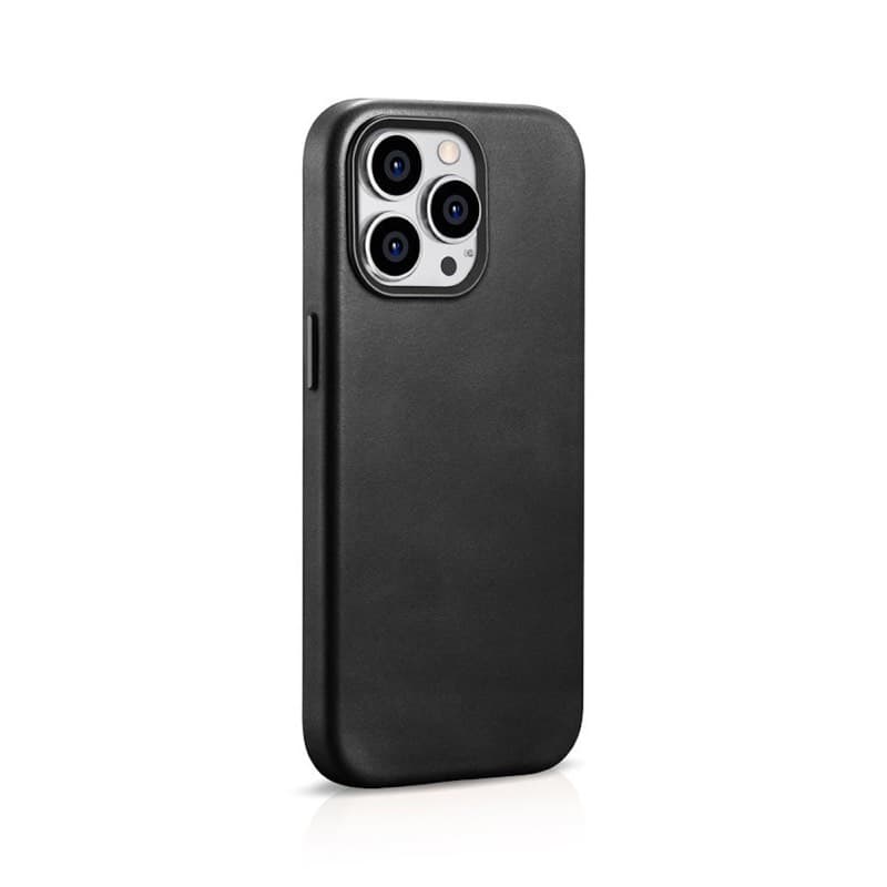 iPhone 15 Pro Max - iCarer Oil Wax Premium Echtleder Magsafe Case, Schwarz WMI15230604 – 3