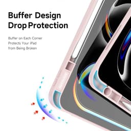 iPad Air 13 (2024) / iPad Pro 12.9 (2020/ 21/22) - Dux Ducis Magi Series, étui à rabat relevable, rose – Bild 9