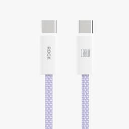 ROCK Rainbow Series C TO C 100W Fast Charging Data Cable 1.2M Violet – Bild 1