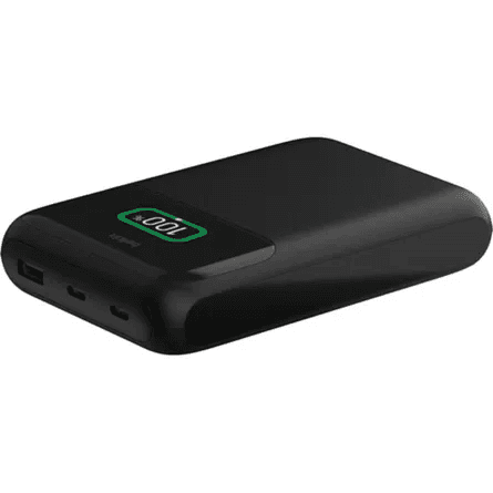 Belkin - BoostCharge Pro Powerbank con 2 porte USB-C e USB-A da 65W + cavo da USB-C a USB-C, nero