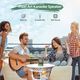 Divoom - DitooMic- 8 Bit Pixel Art Speaker - Bluetooth - Karaoke & Voice Morphing - Green – Bild 7