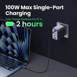 Ugreen - Caricabatterie rapido Nexode S GaN, 100W, 4 porte (3x USB-C / 1x USB-A), nero – Bild 4