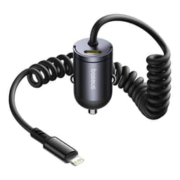 Baseus - Tiny Star Mini Car Charger, Fast Charging Lightning Cable + USB-C Port, 30W, noir – Bild 1