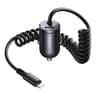 Baseus - Tiny Star Mini Car Charger, Fast Charging Lightning Cable + USB-C Port, 30W, noir