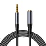 Joyroom - SY-A09 Câble d'extension AUX série transfert audio (3,5mm mâle vers 3,5mm femelle, 1,2m), Noir