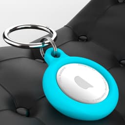 Set of 2 AirTag cases for the key ring - iCarer silicone case, turquoise (XYSK002-PK) – Bild 8