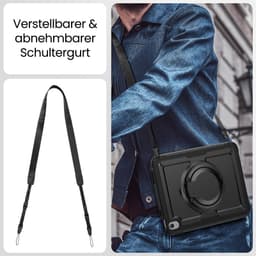 iPad Pro 11" (2024/2025) - RPD HEX-G FE Rugged avec poignée, kickstand & Pencil Holder, noir – Bild 7